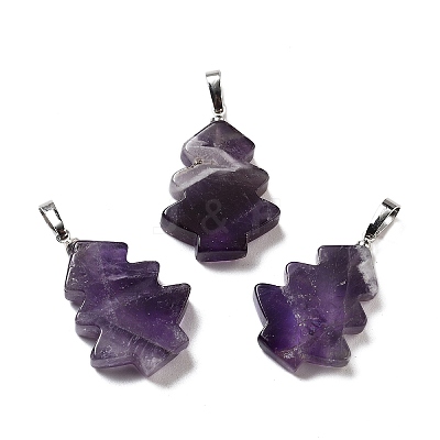 Natural Amethyst Pendants G-A203-01I-P-1