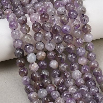 Natural Amethyst Beads Strands G-M445-8MM-01C-1