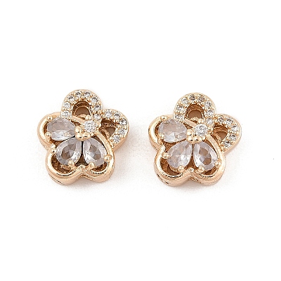 Rack Plating Brass Micro Pave Cubic Zirconia Beads KK-F879-12G-1
