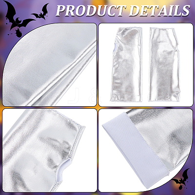 2 Pairs 2 Styles PU Leather Gloves AJEW-CL0003-16A-1