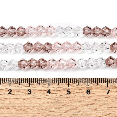 Transparent Gradient Color Glass Beads Strands GLAA-F131-01B-04-1