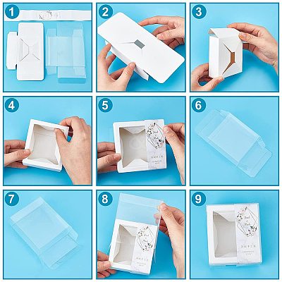 DIY Rectangle PVC with Paper Soap Packaging Boxes AJEW-WH0240-29-1
