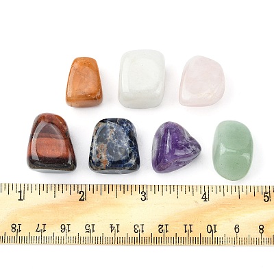 7Pcs 7 Styles Natural Mixed Gemstone Beads G-FS0005-52-1