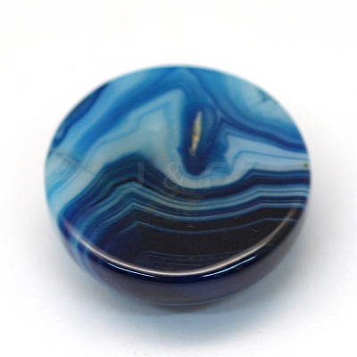 Dyed Natural Striped Agate/Banded Agate Cabochons X-G-R348-20mm-02-1