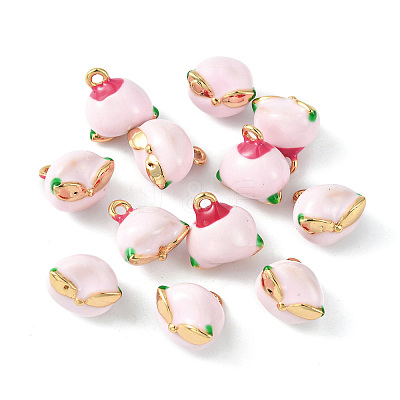 Brass Enamel Charms KK-G462-40LG-1