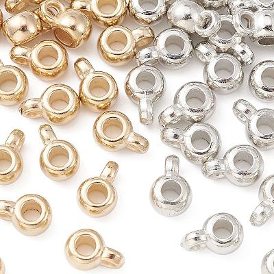 60Pcs 2 Styles CCB Plastic Tube Bails CCB-YW0001-31-1