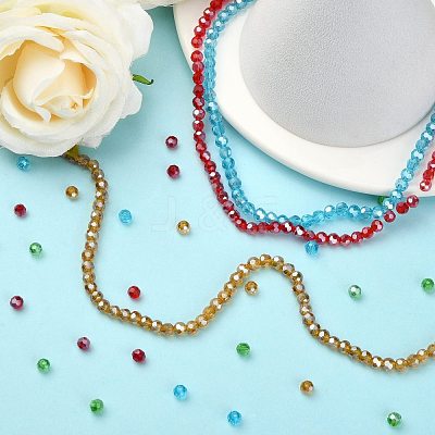 Electroplate Glass Bead Strands EGLA-R015-4mm-M-1