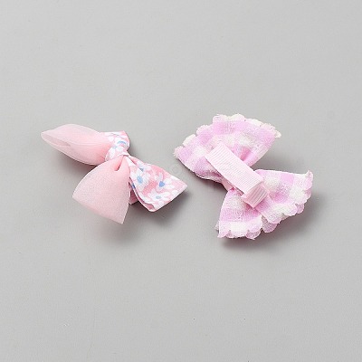10Pcs 5 Styles Polyester Alligator Hair Clips PHAR-WH0007-42-1