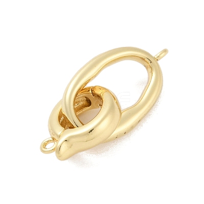 Rack Plating Brass Fold Over Clasps KK-A224-27B-G-1