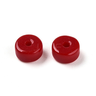 Opaque Solid Color Glass Beads GLAA-N007-6x3mm-A08-1