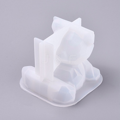 3D Bear Cell Phone Bracket Silicone Molds X-DIY-K017-01-1
