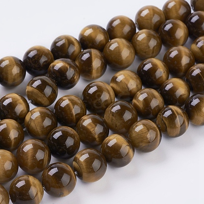 Tiger Eye Beads Strands X-G-C076-12mm-1B-1
