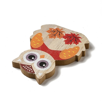 Autumn Single Face Printed Wood Cabochons WOOD-I010-03B-1