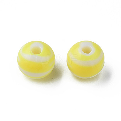 Opaque Striped Acrylic Beads MACR-S373-27A-06-1