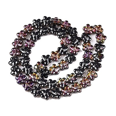 Electroplate Glass Beads Strands EGLA-T028-02P-1
