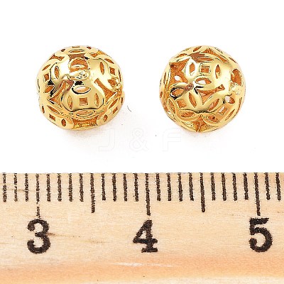 Rack Plating Brass Beads KK-S377-09G-1