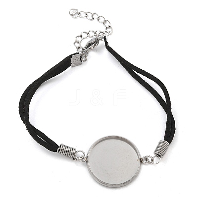 Faux Suede Double Cord Bracelet Making LS-STAS-M084-10P-06-1