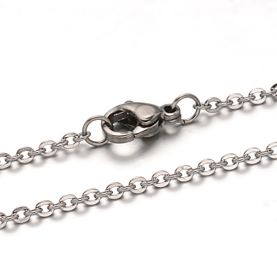 Tarnish Resistant 304 Stainless Steel Cable Chain Necklace STAS-L164A-01P-1