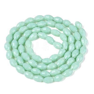 Opaque Solid Color Glass Beads Strands GLAA-N071-01A-C05-1