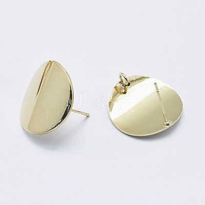 Brass Stud Earring Findings LS-KK-G331-20G-NF-1