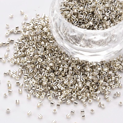 Plated Glass Cylinder Beads SEED-S047-E-003-1