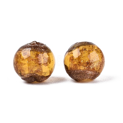 Handmade Gold Sand Lampwork Beads LAMP-N045-01C-08-1