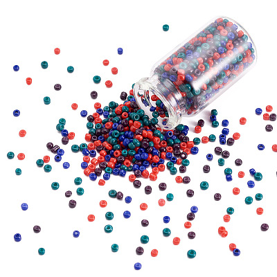Opaque Glass Round Seed Beads GLAA-TAC0025-07A-08-1