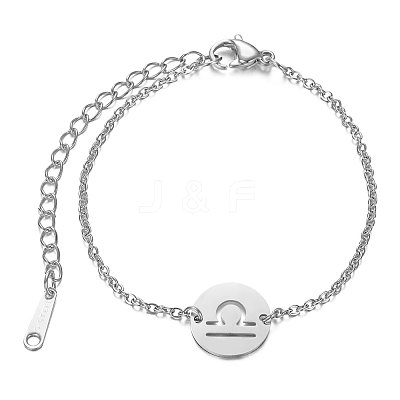 Tarnish Resistant 201 Stainless Steel Link Bracelets STAS-T040-JN009-7-1