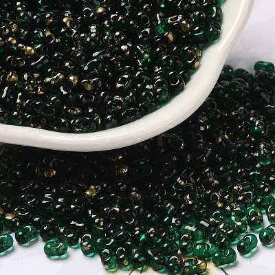 Spray Painted Glass Seed Beads SEED-F005-10A-02-1