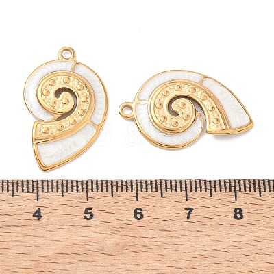 304 Stainless Steel Enamel Pendants STAS-Q119-10A-G-1
