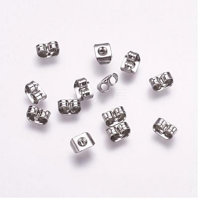 Tarnish Resistant 316 Surgical Stainless Steel Ear Nuts STAS-F117-01P-1