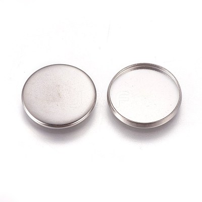 Tarnish Resistant 304 Stainless Steel Plain Edge Bezel Cups STAS-E460-10P-16mm-1