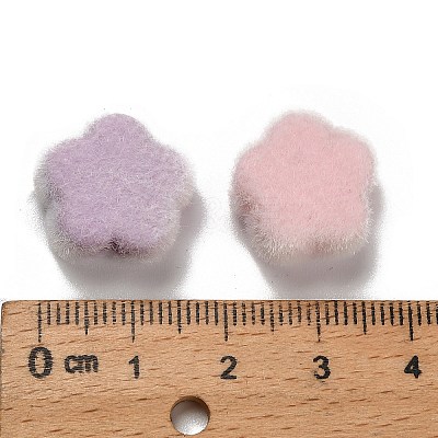 Flocky Opaque Acrylic Beads OACR-I026-02A-1