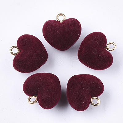 Flocky Acrylic Pendants FIND-T046-28-05-1