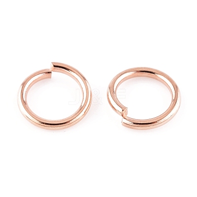 304 Stainless Steel Open Jump Rings STAS-L187-10x1.5mm-RG-1