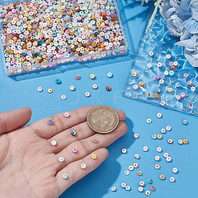 500Pcs 10 Styles Natural Shell Beads BSHE-GA0001-04-1