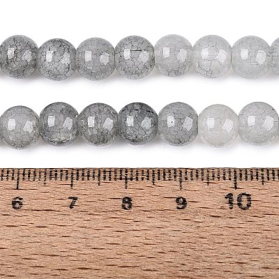 Baking Paint Crackle Glass Beads Strands GLAA-Q106-03A-02-1