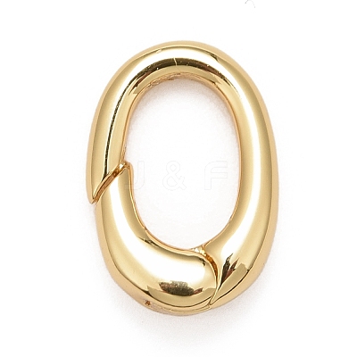 Rack Plating Brass Spring Gate Rings KK-M229-63G-1