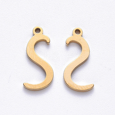 PVD Vacuum Plating 201 Stainless Steel Charms STAS-R105-S-G-1