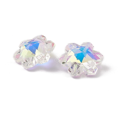 Electroplate Transparent Glass Pendants GLAA-A008-05C-1