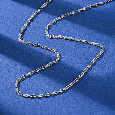 2.5MM 304 Stainless Steel Rope Chain Necklaces NJEW-T016-26P-1