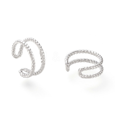 Brass Cuff Earrings EJEW-I249-18P-1