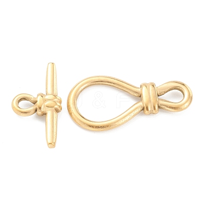 PVD Vacuum Plating 304 Stainless Steel Toggle Clasps STAS-B020-09G-1