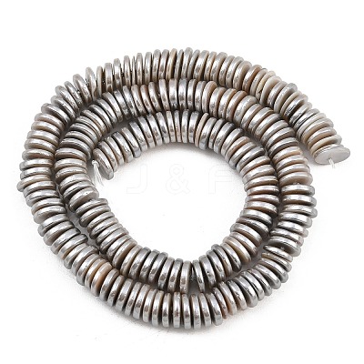 Electroplated Shell Pearl Beads Strands BSHE-B009-E01-2x7mm-A-1