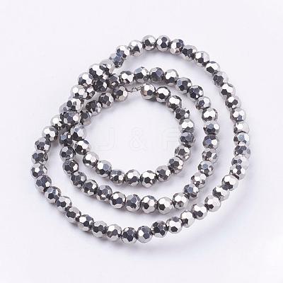 Electroplate Glass Bead Strands EGLA-R042-4mm-06-1