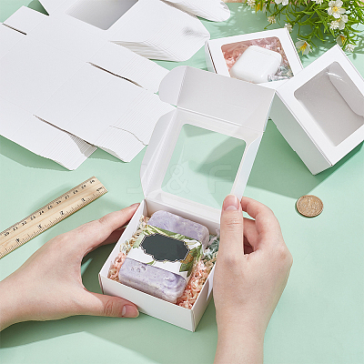 Foldable Creative Kraft Paper Mailer Boxes with Visible Window LS-CON-WH0113-08B-03-1