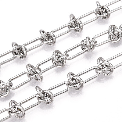 Iron Oval with knot Link Chains CH-N004-14P-1