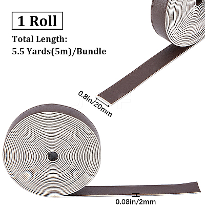5M Flat Imitation Leather Cord LC-GF0001-05B-02-1