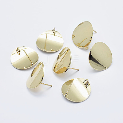 Brass Stud Earring Findings X-KK-G331-20G-NF-1