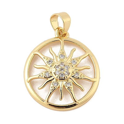 Brass Micro Pave Cubic Zirconia Pendants LS-KK-Z111-01G-1
